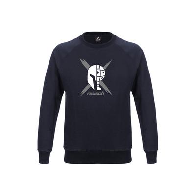 Sweatshirt REUSCH "Reusch Sweatshirt", Herren, Gr. L, blau, 85% Baumwolle, 15% Polyester, bedruckt, unifarben, normal, Rundhals, Sweatshirts Sweatshirt, mit bequemem Schnitt