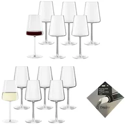 Stölzle Lausitz POWER 12er Weingläser Set + Dropstop® Ausgießer