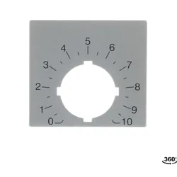 ABB Legend plate for potentiometer, 48.5x44, SK615562-88 Beschriftungsschild Poti, Skala 0 - 10