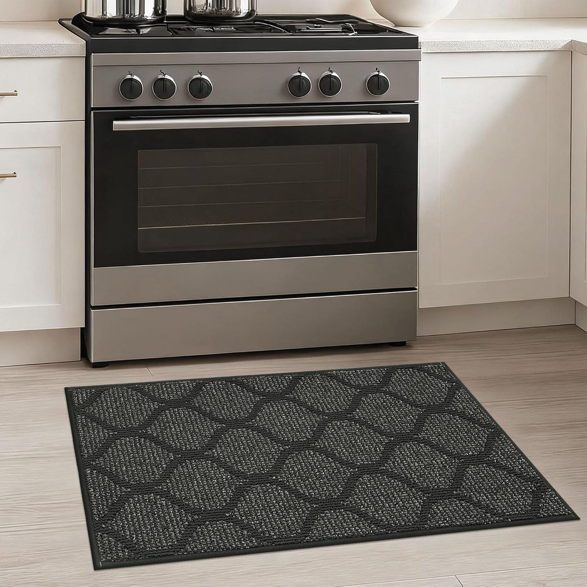 SnelShoppen Non-Slip Keuken Runner Donkergrijs, 50 x 80 cm