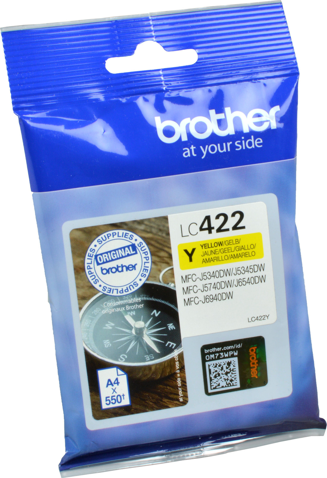 Brother LC422Y originele inktpatroon, geel