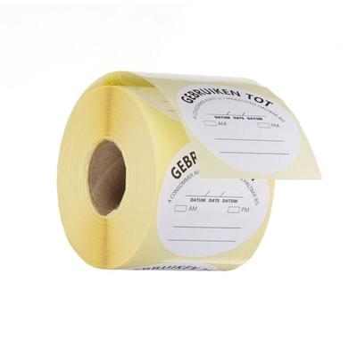 Hendi 100x Lebensmittelsicherheit-Aufkleber,mehrfach verwendbar,leicht entfernbar,„VERWENDEN VOR“,Weiß,⌀50mm