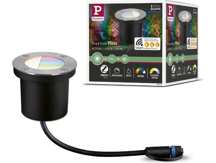 Paulmann Plug & Shine LED Bodeneinbauleuchte RGBW Einzelspot