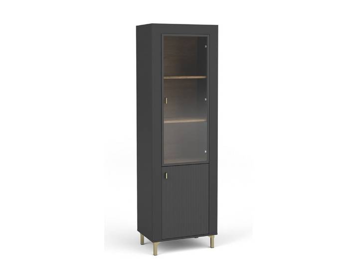 99rooms Vitrine Kossa (Standvitrine, Wohnmöbel) Modern Design, Soft-Close-Funktion, wahlweise mit LED-Beleuchtung