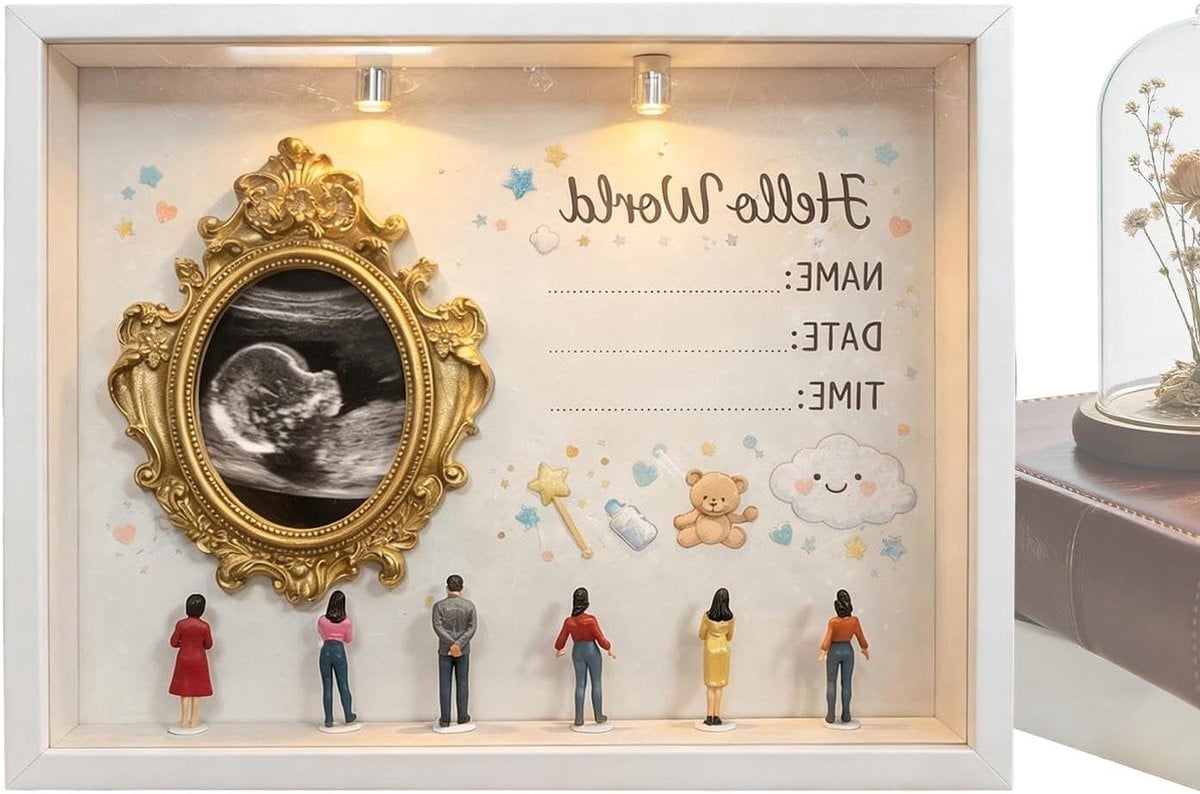 Miniatuur Museum Kunstlijst Display met Verlichting - 21,7 x 26,7 cm