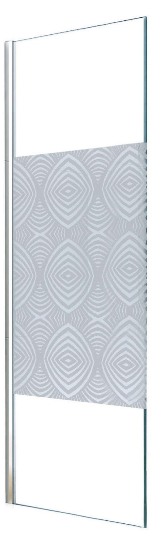 ONDEE ZEN - Seitenwand UIMI - Feste Rückwand - Chromausführung - 80 x 210 cm