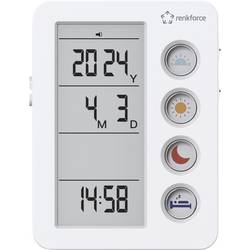 Renkforce RF-4883628 Wecker Weiß Medikamenten-Erinnerung