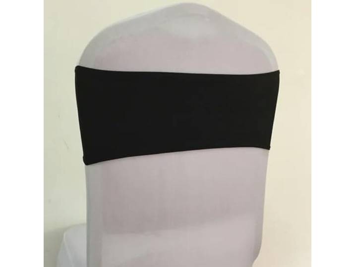 HIPdudRTG Satinbänder mit Schleifen für Stühle, 10 stücke/50 stücke Spandex Hochzeit Stuhl Schärpe Schärpen Hotel(Black,50pcs)