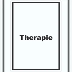 HB-Druck Therapie Aufkleber mit Text Raum Behandlung hochkant A3 (297x420mm)