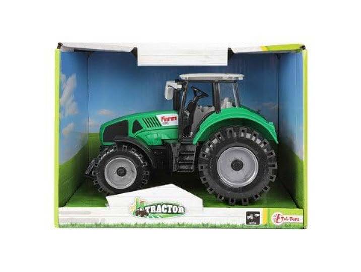 Tractor met Frictie Groen, 19cm