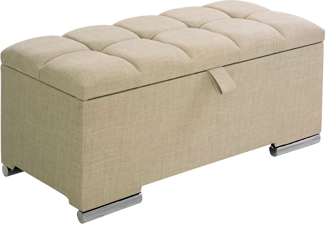 Ebern Designs Chestle Upholstered Ottoman Storage Bed Grey Double (4'6)