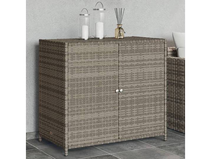 Armoire de Rangement de Jardin Organisateur de Terrasse avec Portes Meuble d'Extérieur Patio Arrière-cour Gris 365545