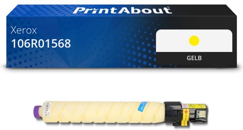 PrintAbout Toner kompatibel mit Xerox 106R01568 - Gelb - Hohe Kapazität