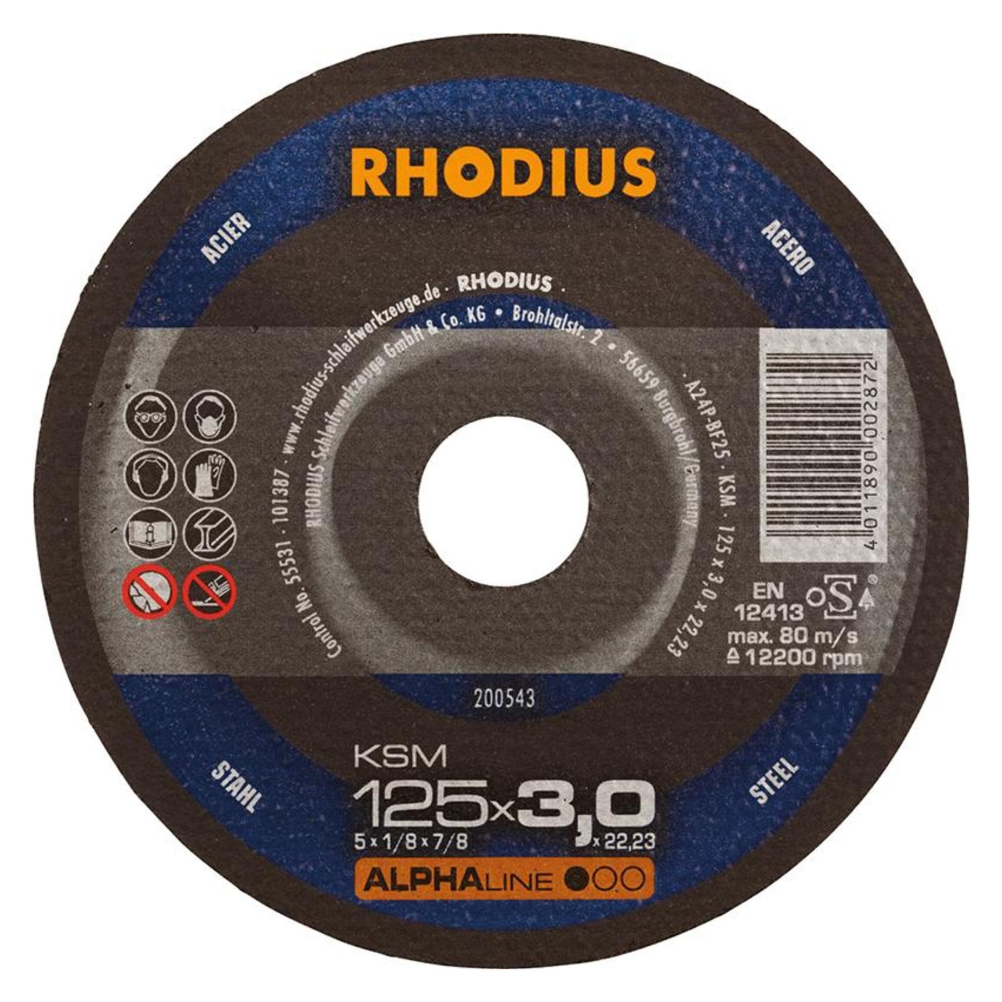 Rhodius 200543 KSM Trennscheibe Metall 125 x 3,0 x 22,23 mm (4011890002872)
