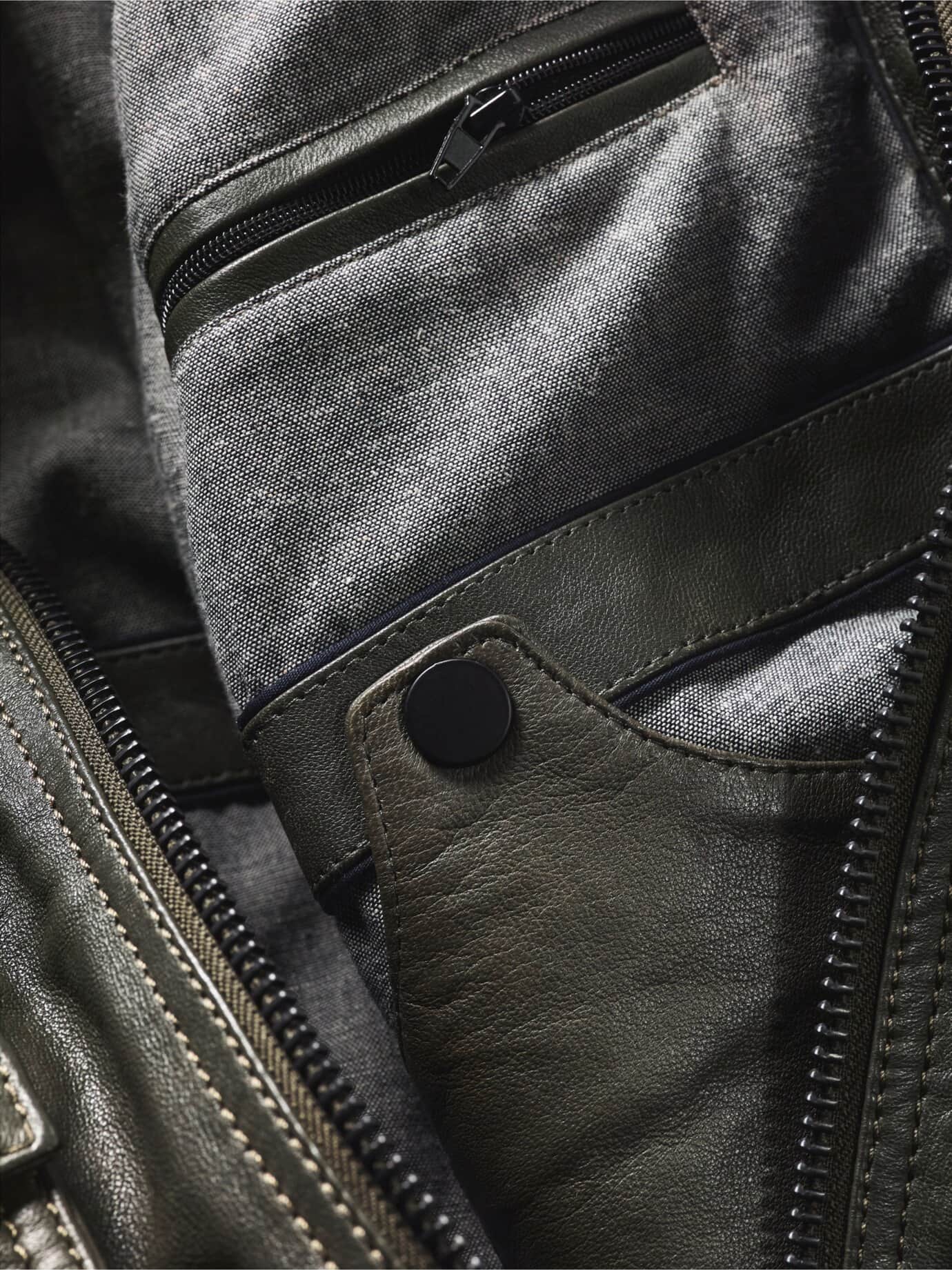 Mey & Edlich Vollkommene Lederjacke Grün 52