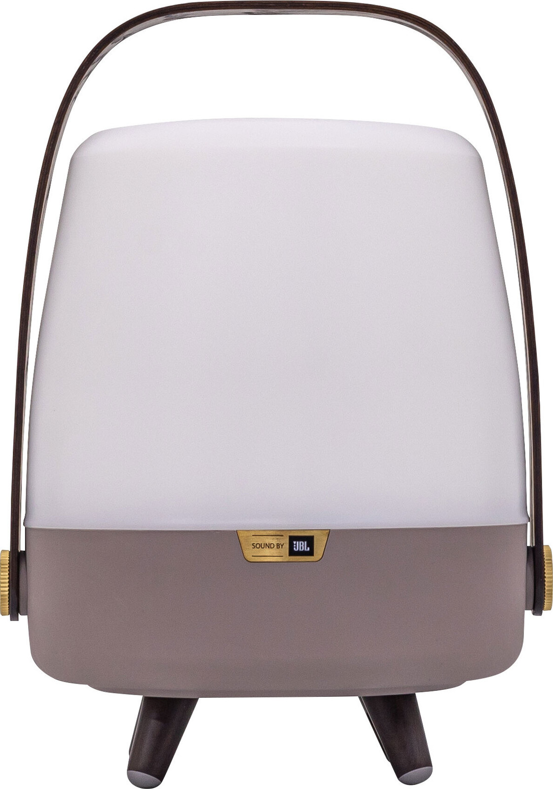 Kooduu Lite-up PLAY Mini Draadloze Mono-luidspreker met LED-accent, Beige, Wit en Hout