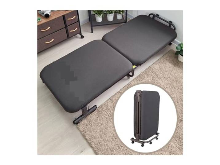 Xumh2024-3 Klappbett Office Siesta Rollbett for Einzelbett, tragbares Nickerchenbett for Erwachsene, for Camping im Freien(68cm)
