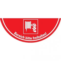 Dreifke® Bodenmarkierung Löschschlauch, R10, Bodenmarkierungsfolie, 750x300mm