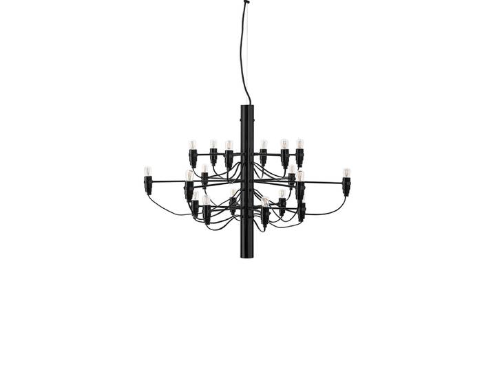 Flos 2097 Sarfatti Kronleuchter Mattschwarz 18 Lampen