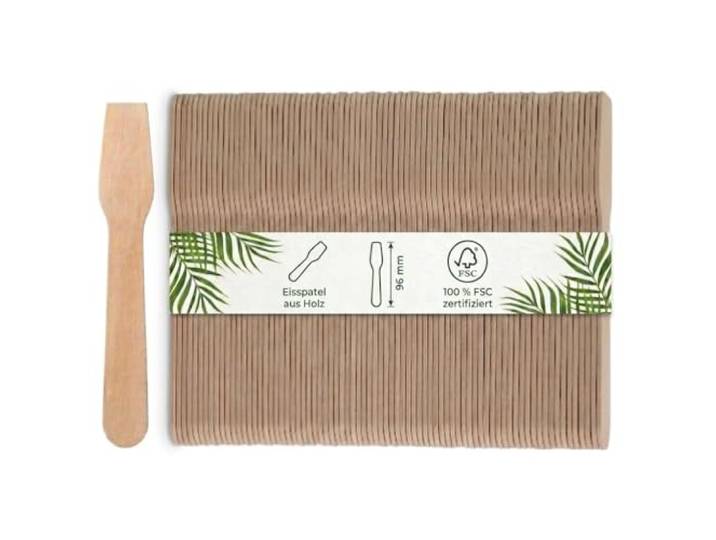 DeinPack 10000 Eislöffel Birke 9,6cm biologisch abbaubar Einweg-Holzbesteck biologisch abbaubar, Nachhaltiges Besteck, Einwegbesteck, Holzbesteck