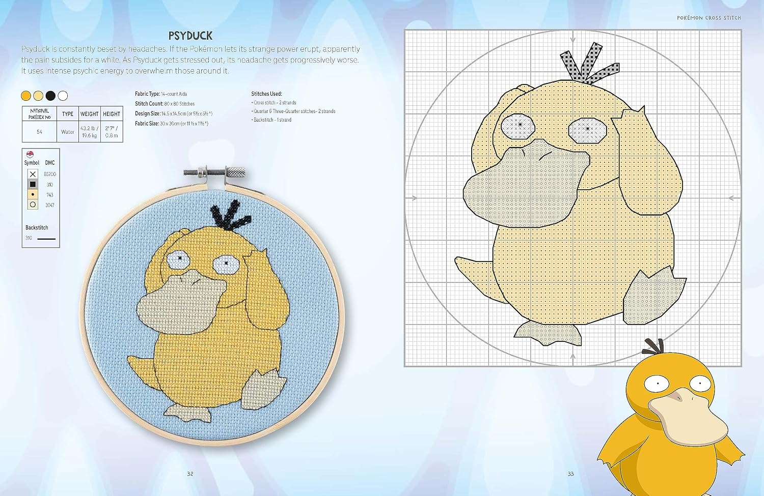 David & Charles Pokémon Cross Stitch by Maria Diaz – 50+ Cute Pokémon Cross Stitch Patterns Craft Book