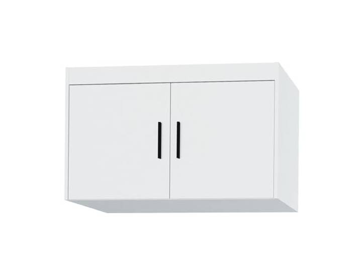 AXLIVING Schrankaufsatz Storicos 2D Weiß 89,7 x 55 x 53 cm – modern Praktische Aufteilung: Zwei Fächer hinter zwei Türen. Laminierte Platten. HDF-Rückwand. Melaminbeschichtete Kanten.