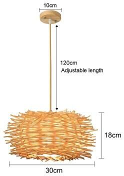 Uplifted Finds Rattan Wicker Bamboo Pendant Ceiling Lamp 30 X 18 Cm