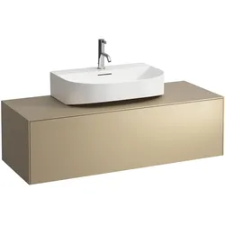 LAUFEN SONAR Schubladenelement, 1 Schublade, passend zu Waschtisch H816341, H816342, Ausschnitt mittig für den Waschtisch, H4054510340401, Farbe: Gold