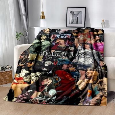 Shop Station Billie Eilish Flannel Throw Blanket Soft Fleece Cozy Blanket For Bed, Sofa & Travel e 29.53 35.43 In