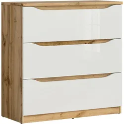 KOMMODE June Weiß und Holz
