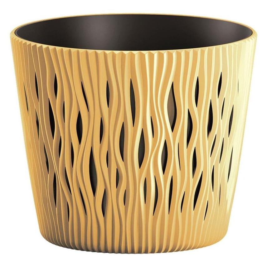 Prosperplast Doniczka Sandy Round śr 22cm - Mocca (22 x 19.20 cm) (5905197265773)