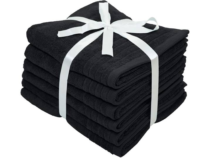 Handtücher OTTO HOME Sanremo Premium, Premium Handtücher, 600 gr/m², 50x100cm , schwarz, B:50cm L:100cm, Frottier, Frottier, Handtücher, Handtücher, mit Bordüre, flauschig & weich, dicke Qualität, 5 Jahre Garantie