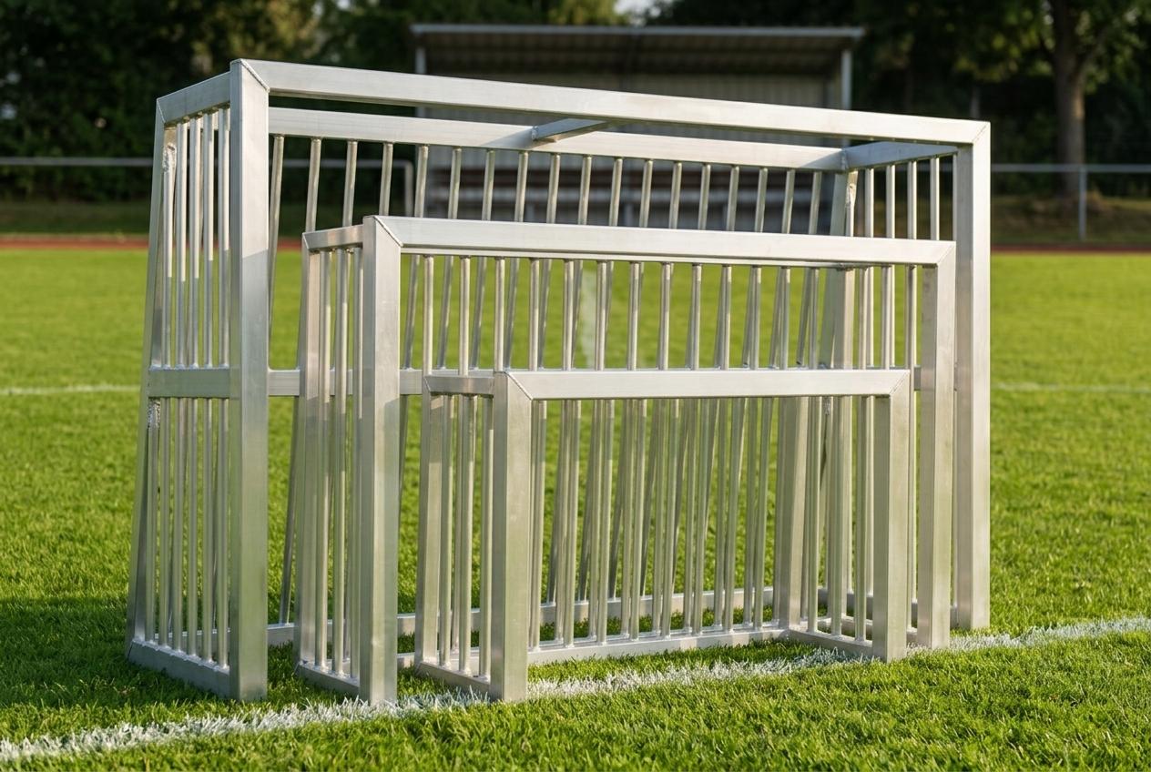 Aluminium Minitor - vollverschweißt mit geschlossenem Hinterbau - unzerstörbar 2.4 x 1.6m