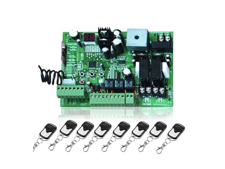 DC24V Swing Gate Opener Motor Control Unit PCB Controller Circuit Board Electronic Card Wohnauffahrt(8 Remote control)