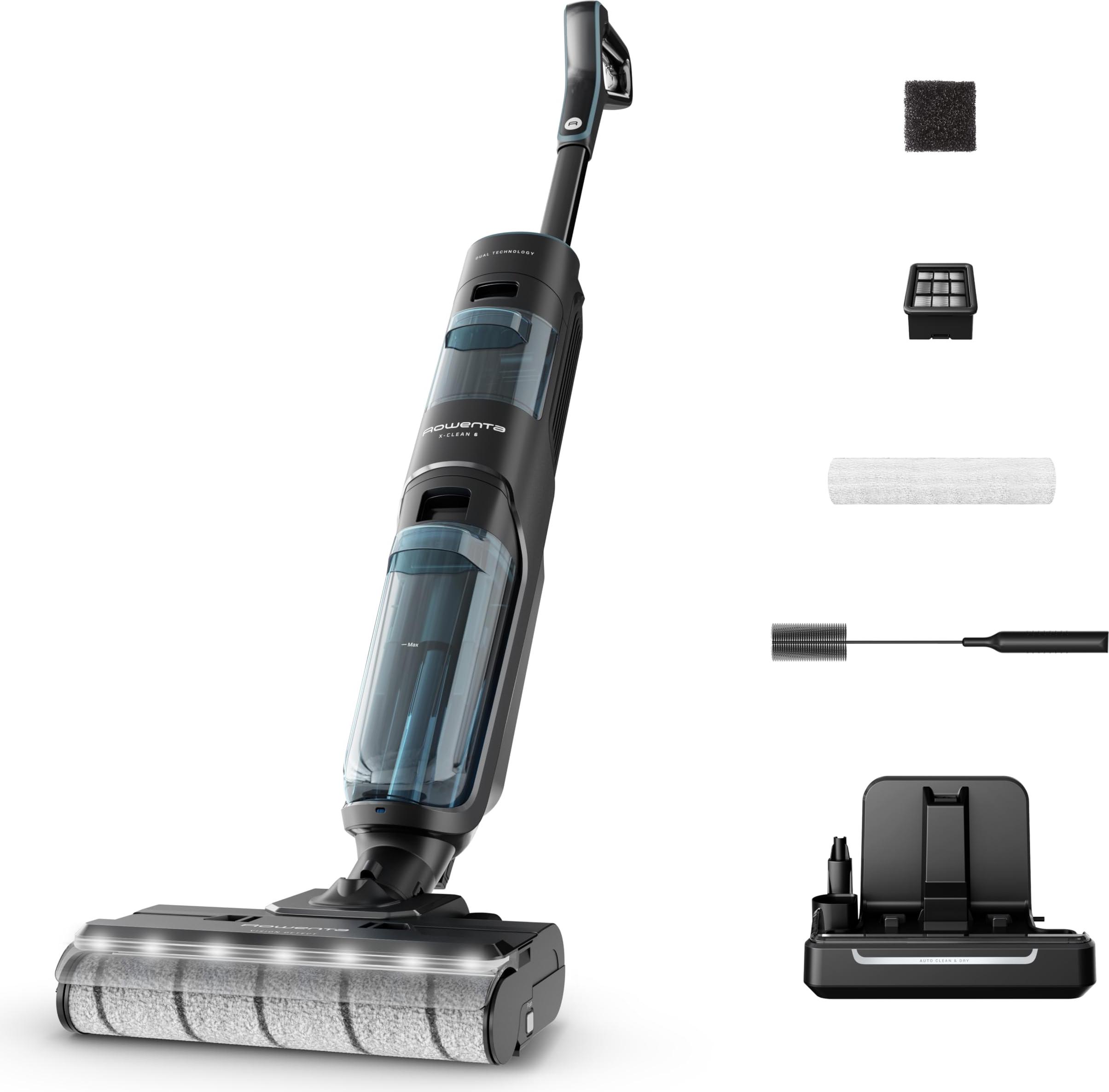 Rowenta X-Clean 5 GZ5555EE, Stabstaubsauger, Beutellos, Schwarz, Blau, Rechteckig, Trocken&Nass, Aquafilterung