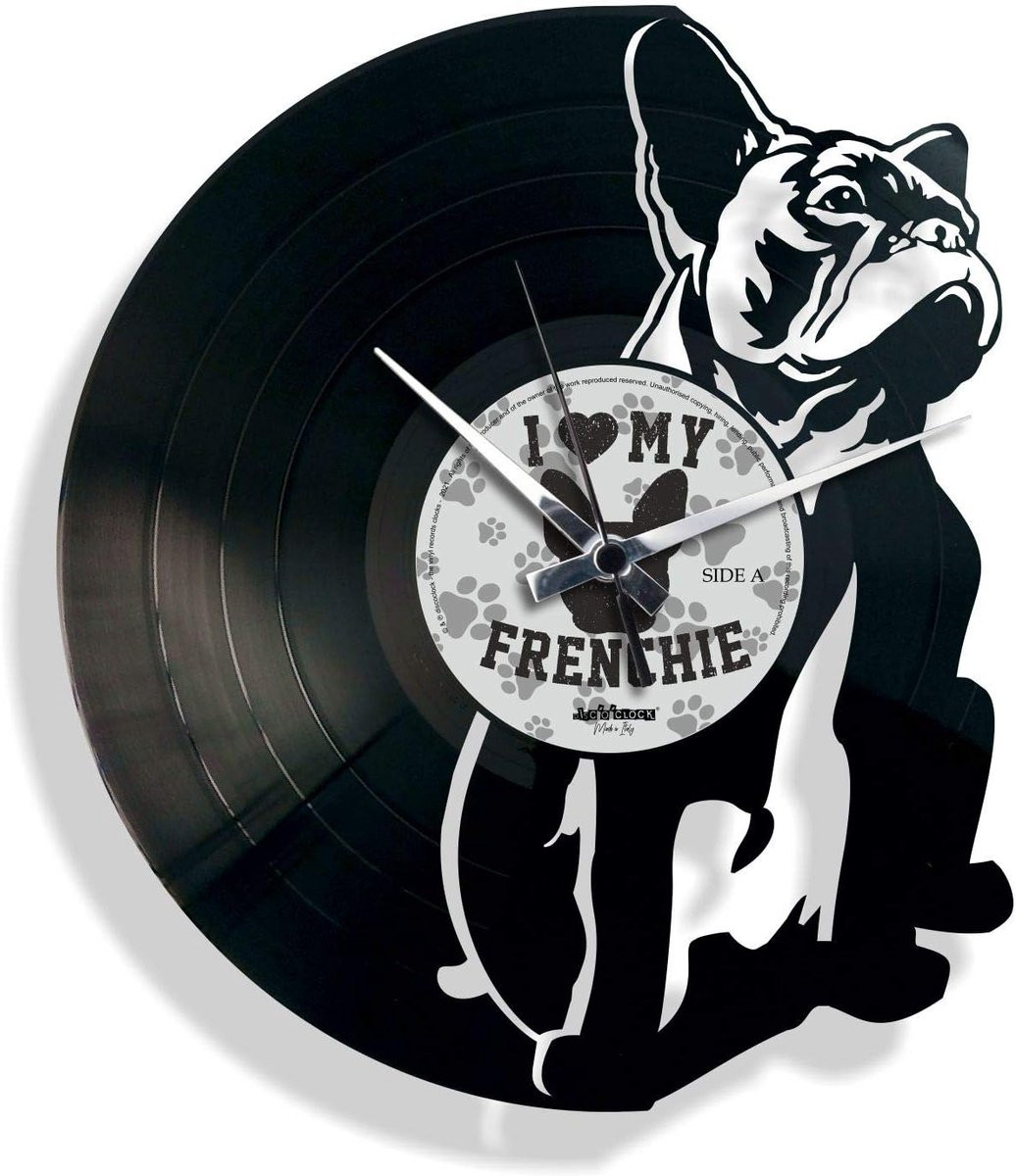 Analoge wandklok van Vinyl LP 33 Giri voor hondenliefhebbers