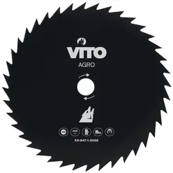 vitoGARDEN Schneidmesser Für Freischneider Diam 255mm 40 Zähne Alesage 25.4 VITO