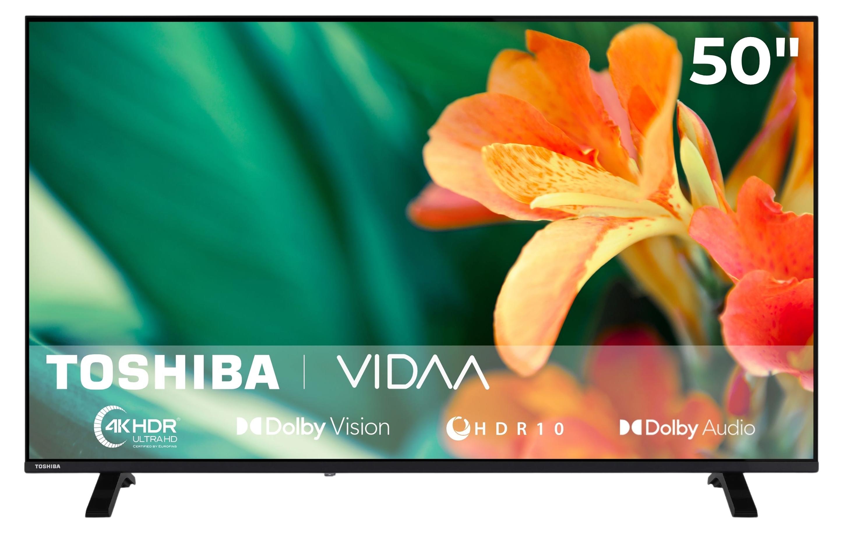 Toshiba 50UV1563DDW 50 Zoll Smart TV VIDAA 4K UHD Fernseher Dolby Vision HDR, Triple-Tuner (2026)