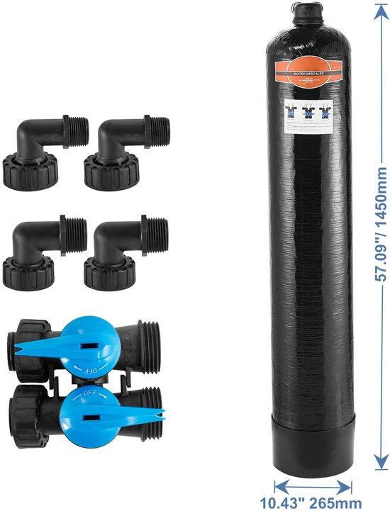 Wasserhärter - Für das ganze Haus - Anti-Kalk für Wasserhähne - für alle Leitungen geeignet - BSPT-Verbindungen 2,54 cm & 1,91 cm - für 5-8 Personen