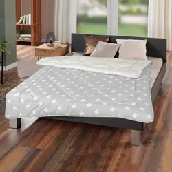 Bestlivings Winter Wende Steppbett 135x200cm Silber