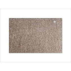 Keilbach Designprodukte Keilbach Fußmatte mit Edelstahlelement, 87 x 57 cm, warmgrey