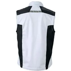 JAMES & NICHOLSON Softshell-Weste white/carbon Gr. XXL
