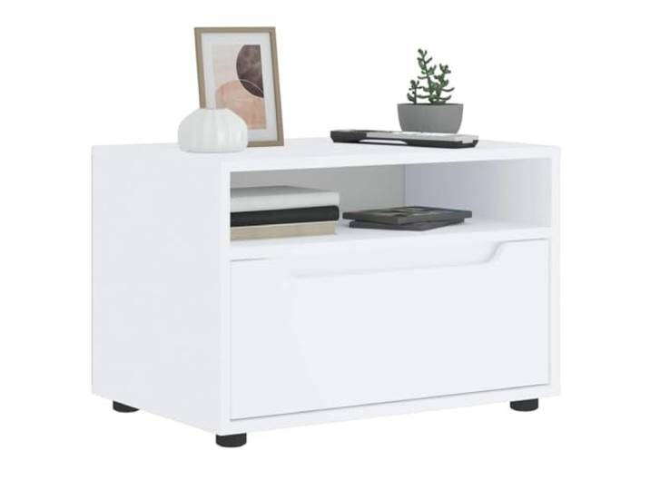 HEFZGDB TV-Schrank VISNES Weiß 60x40x38 cm Holzwerkstoff mit reichlich Stauraum, praktischen Griffen und platzsparender Wandmontage für Wohnzimmer, langlebiges Möbelstück