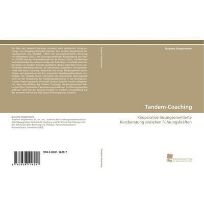Tandem-Coaching, Taschenbuch von Susanne Vespermann, Südwestdeutscher Verlag für Hochschulschriften, 978-3-8381-1629-7