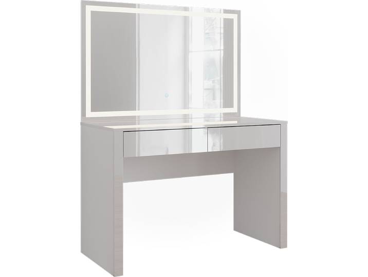 Coiffeuse Vicco Annabelle Blanc Haute brillance/Blanc 110cm avec miroir LED\, Model 55039