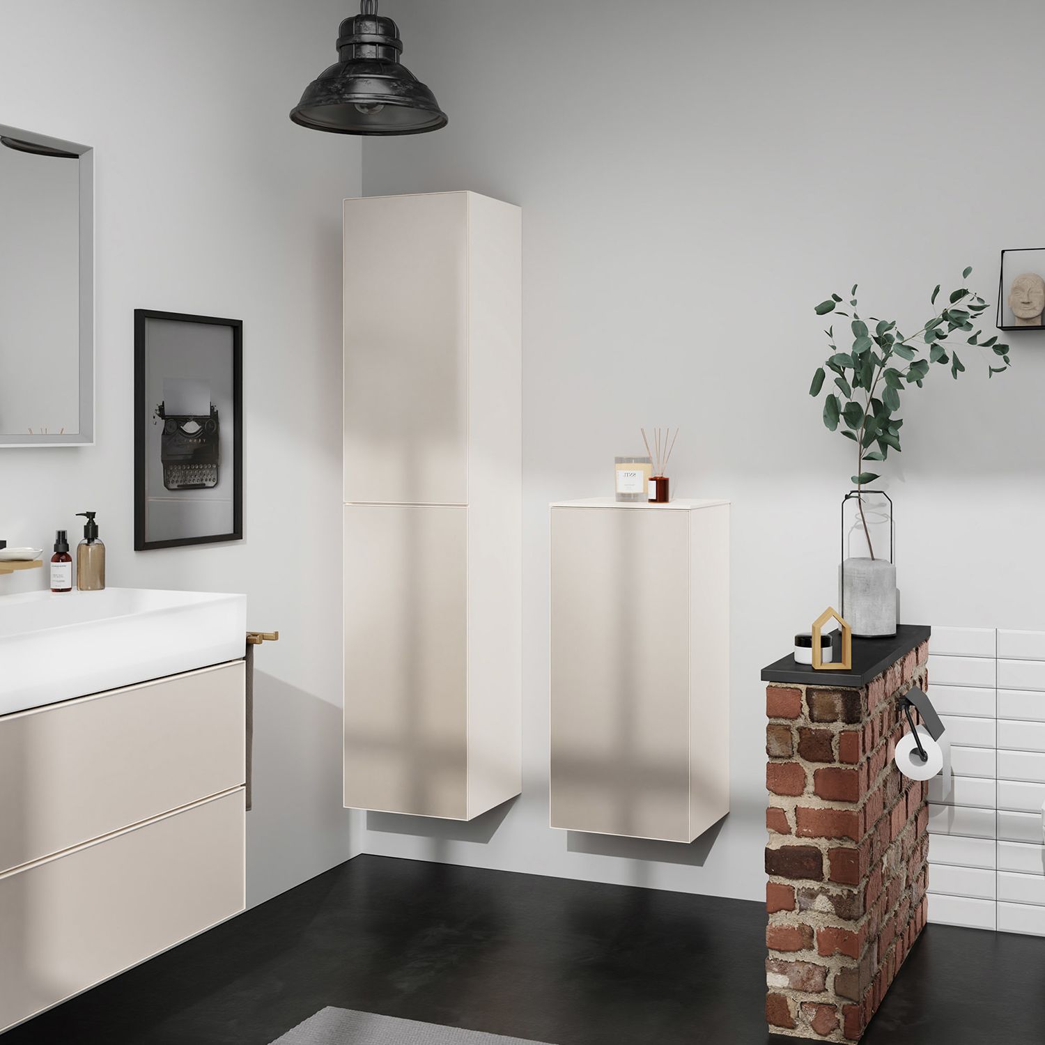 Hansgrohe Xevolos E Hochschrank 40 x 176 cm 2 Türen Anschlag links