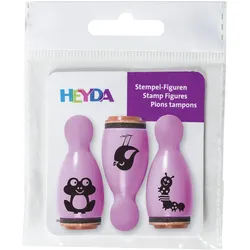 6x Heyda, Stempel, Stempel-Figuren "Tiere"