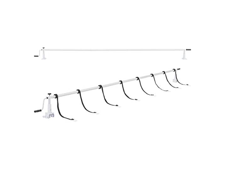 Oprolsysteem Oliveti voor zwembad afdekzeil 147-555 cm met 8 spanbanden