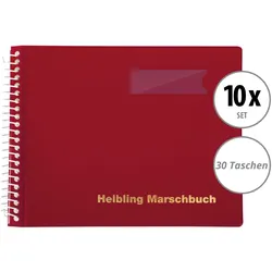 Helbling BMR30 Marschbuch rot 30 Taschen 10x Set
