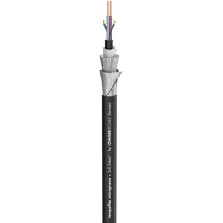 Mikrofonkabel Tempoflex Microphone; 2 x 0,34 mm2; TPE Ø 7,30 mm; schwarz, AES/EBU-tauglich, wärmebeständig bis +110°C, mit ARAMID-Zugentlastung